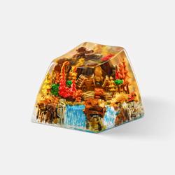 Jelly Key - Born of forest series: Seasons of Sylvan Splendor artisan keycaps (2025/08/10) - Amber Twilight / 1u SA