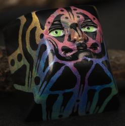 Nightcaps - Eggface v3 - Oil Slick, green-eyed