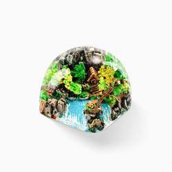 Jelly Key - Born of forest series: Seasons of Sylvan Splendor artisan keycaps (2025/08/10) - Sunlit Canopy / 1u Droplet