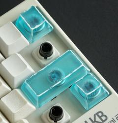 Resin Party - Topre Fn+Esc Sets - Painted Sea Glass