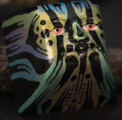 Nightcaps - Eggface v3 - Oil Slick, orange-eyed