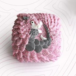 Keycat - Tete - Pink Granite