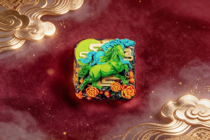 Jelly Key - Verdant Genesis - 1u Dawn Hoofbeats artisan keycaps (2026/2/15)