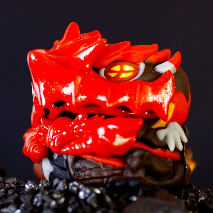 Crystal Pieces - Blood Devil Skeleton Drageris