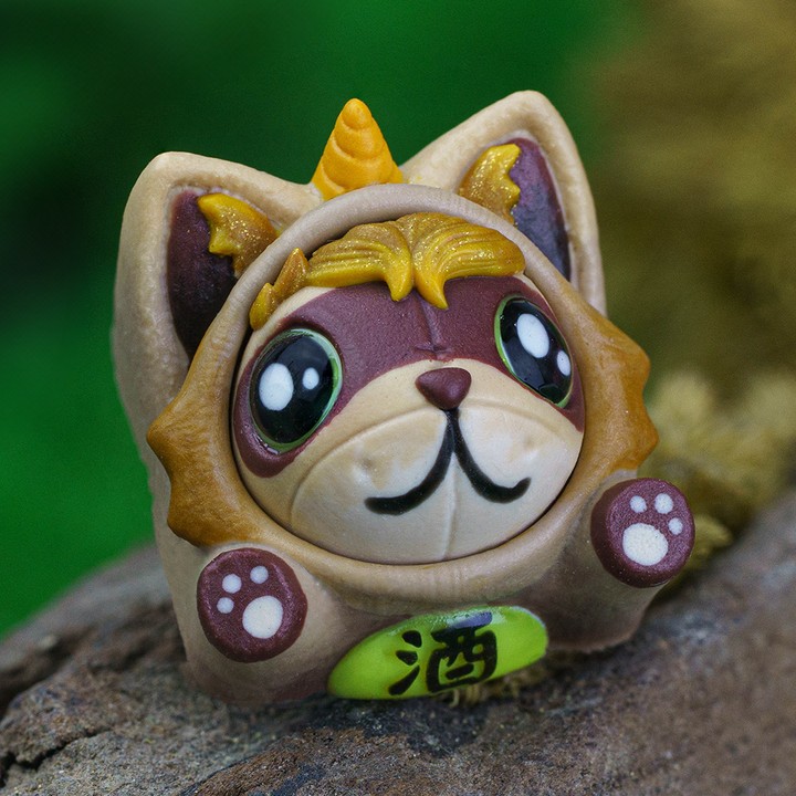 Goldenstar Keycap - Tanuki Napicorn