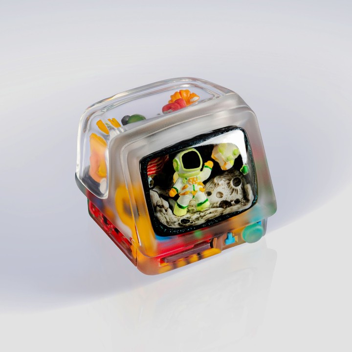 Jelly Key - 1u / Lunar Mist / First Lander Retro TV series: First Frame artisan keycaps (2025/10/26)