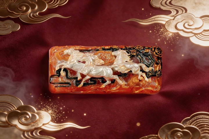 Jelly Key - Sterling Opulence - 2.25u (enter) / (left-shift) Dawn Hoofbeats artisan keycaps (2026/2/15)