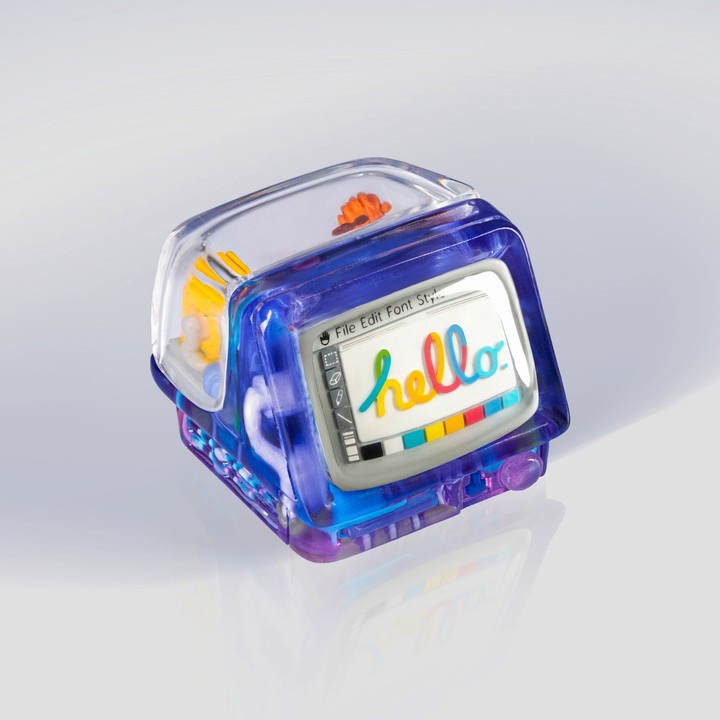 Jelly Key - 1u / Violet Neon / Milk way greetings V4 Retro TV series: First Frame artisan keycaps (2025/10/26)