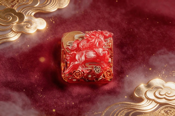 Jelly Key - Crimson Sovereign - 1u Dawn Hoofbeats artisan keycaps (2026/2/15)