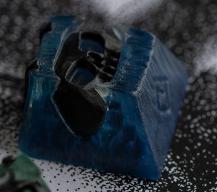 Azi Keycaps - Dark Blue Ooze (MX) Barkey v2