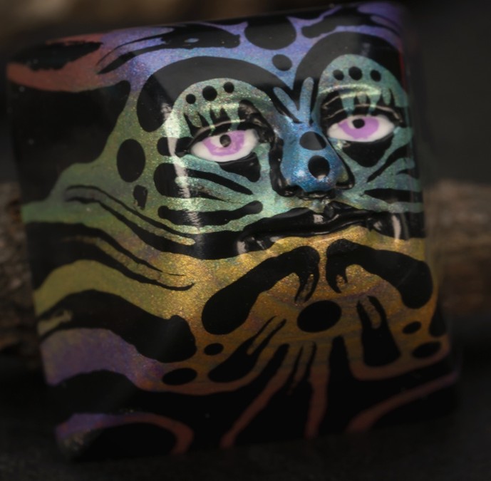 Nightcaps - Oil Slick, purple-eyed Eggface v3