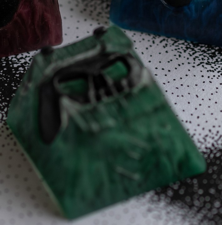 Azi Keycaps - Dark Green Ooze (MX) Barkey v2