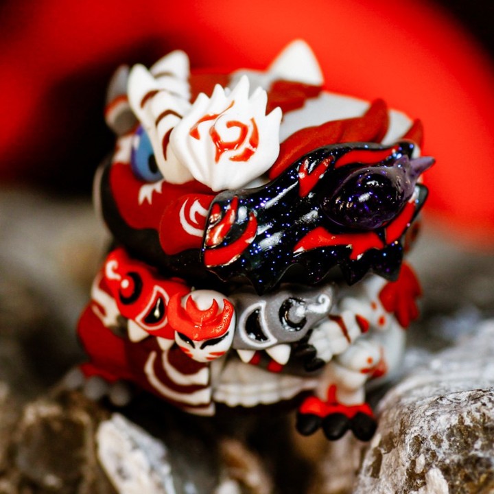 Crystal Pieces - Akai-Gesshoku Skeleton Drageris