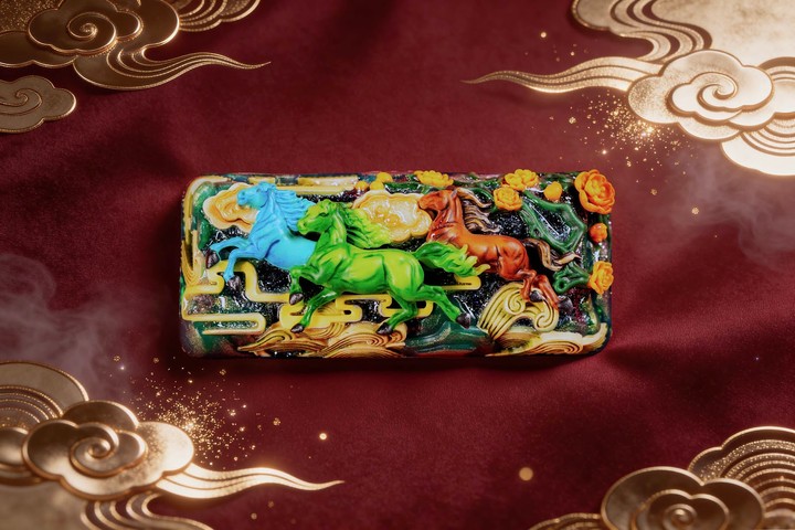 Jelly Key - Verdant Genesis - 2.25u (enter) / (left-shift) Dawn Hoofbeats artisan keycaps (2026/2/15)