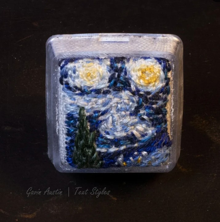 Text Styles - Starry Night acrylic frame v1