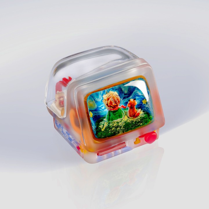 Jelly Key - 1u / Solar Ember / Little Prince Retro TV series: First Frame artisan keycaps (2025/10/26)
